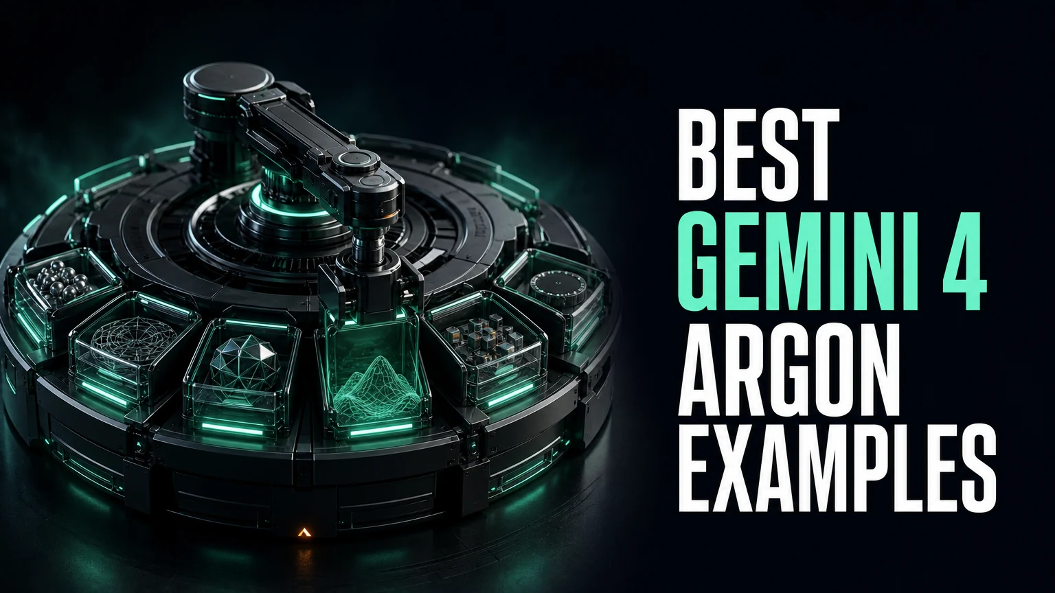 Cover for the 20 best Gemini 4 Argon examples; editorial artwork, not a creator's video
