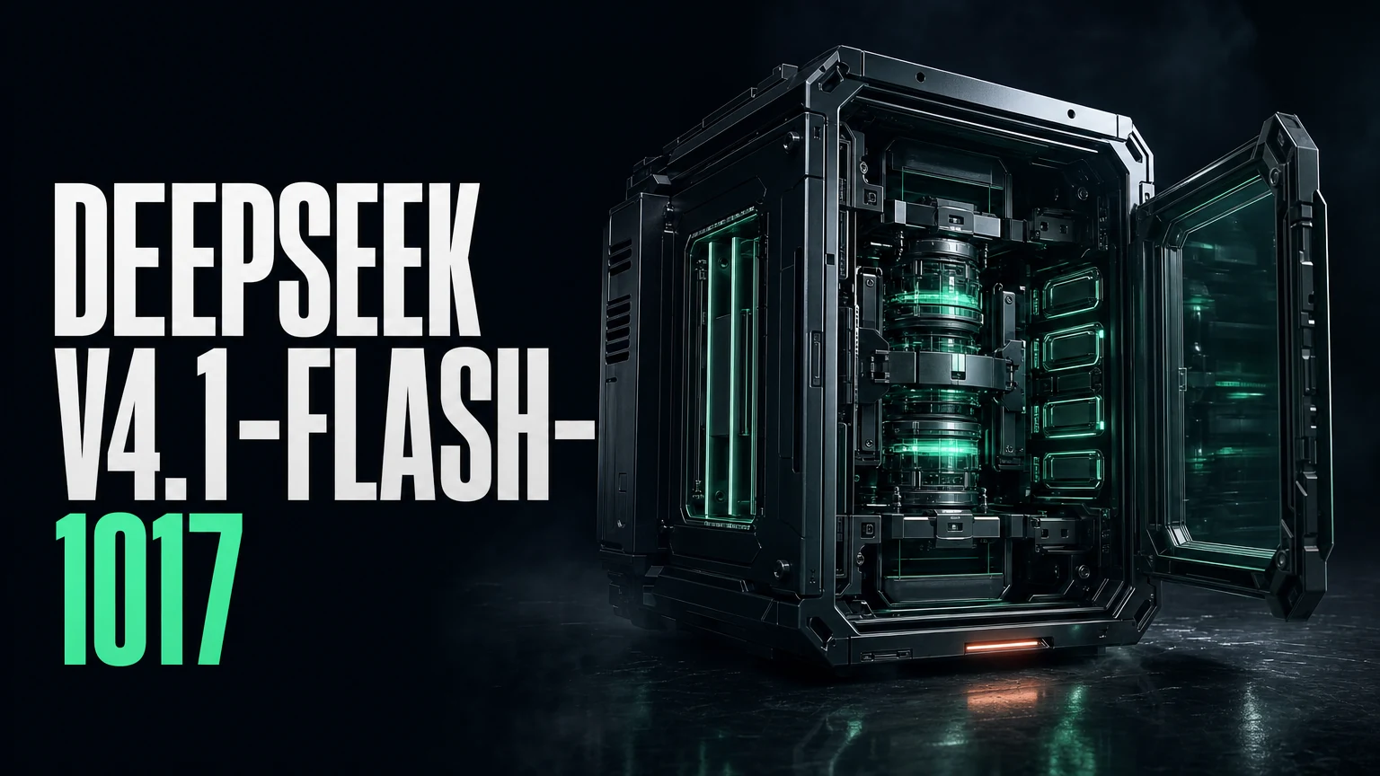 DeepSeek V4.1-Flash-1017 cover; editorial artwork, not a benchmark chart