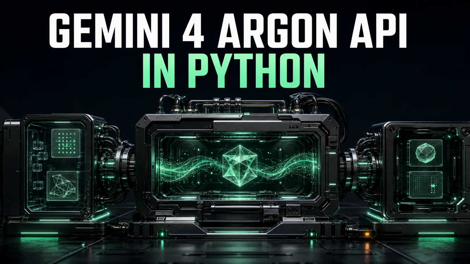 Gemini 4 Argon API Python tutorial cover; editorial artwork, not a test result