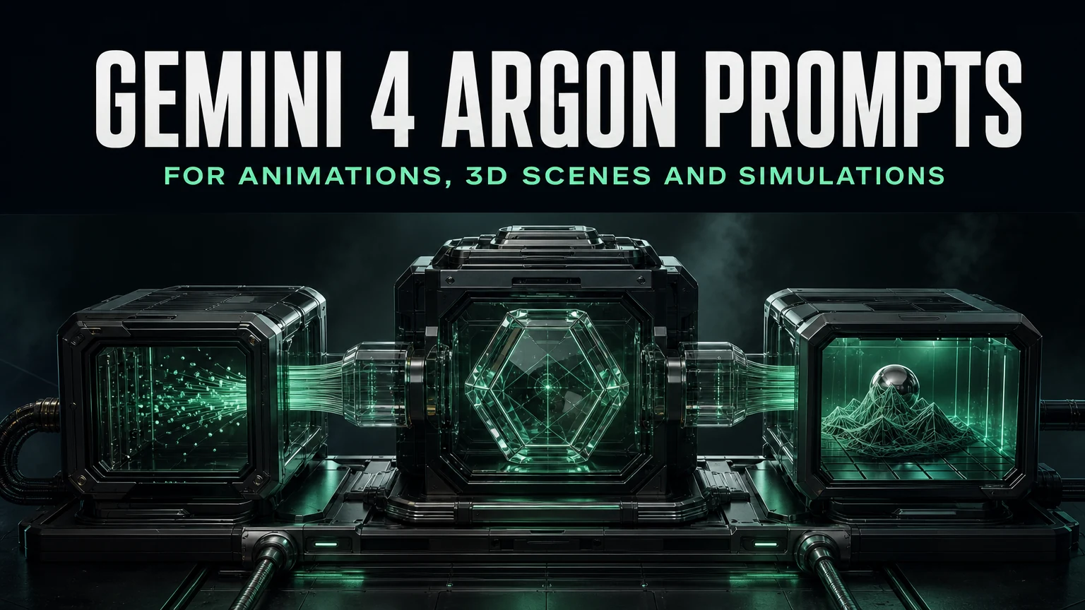 Gemini 4 Argon creative coding prompts cover; editorial artwork, not a test result