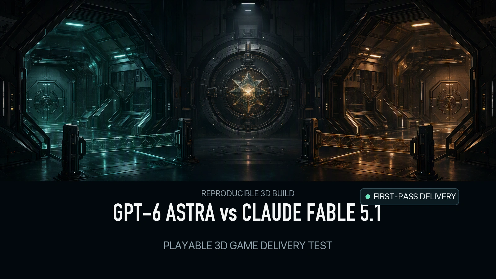GPT-6 Astra and Claude Fable 5.1 facing the same playable 3D game delivery test