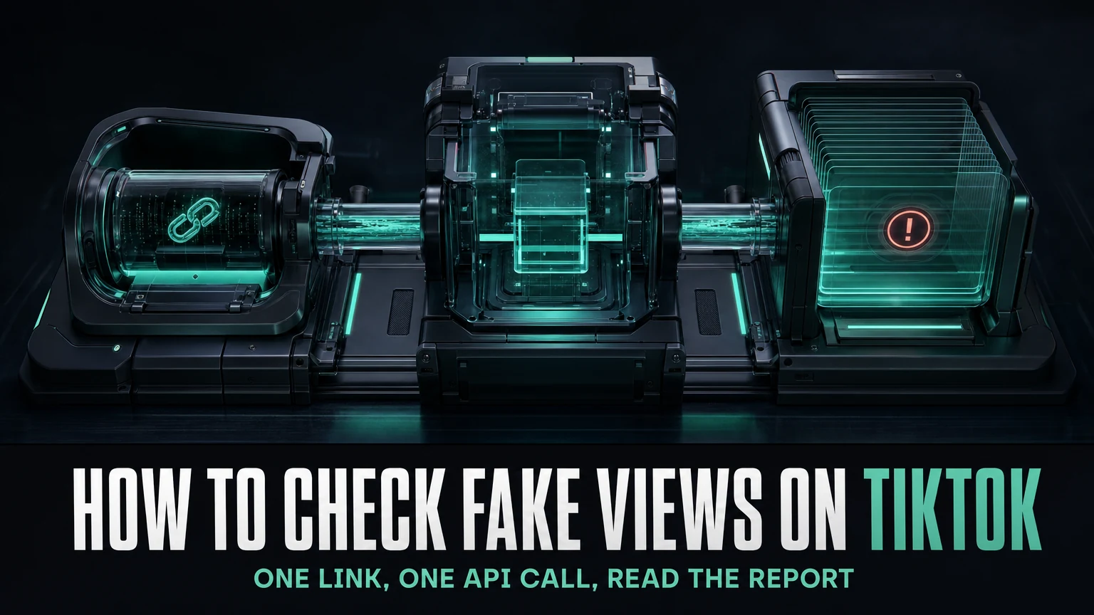 Cover for a tutorial on checking a TikTok video for fake views with an API