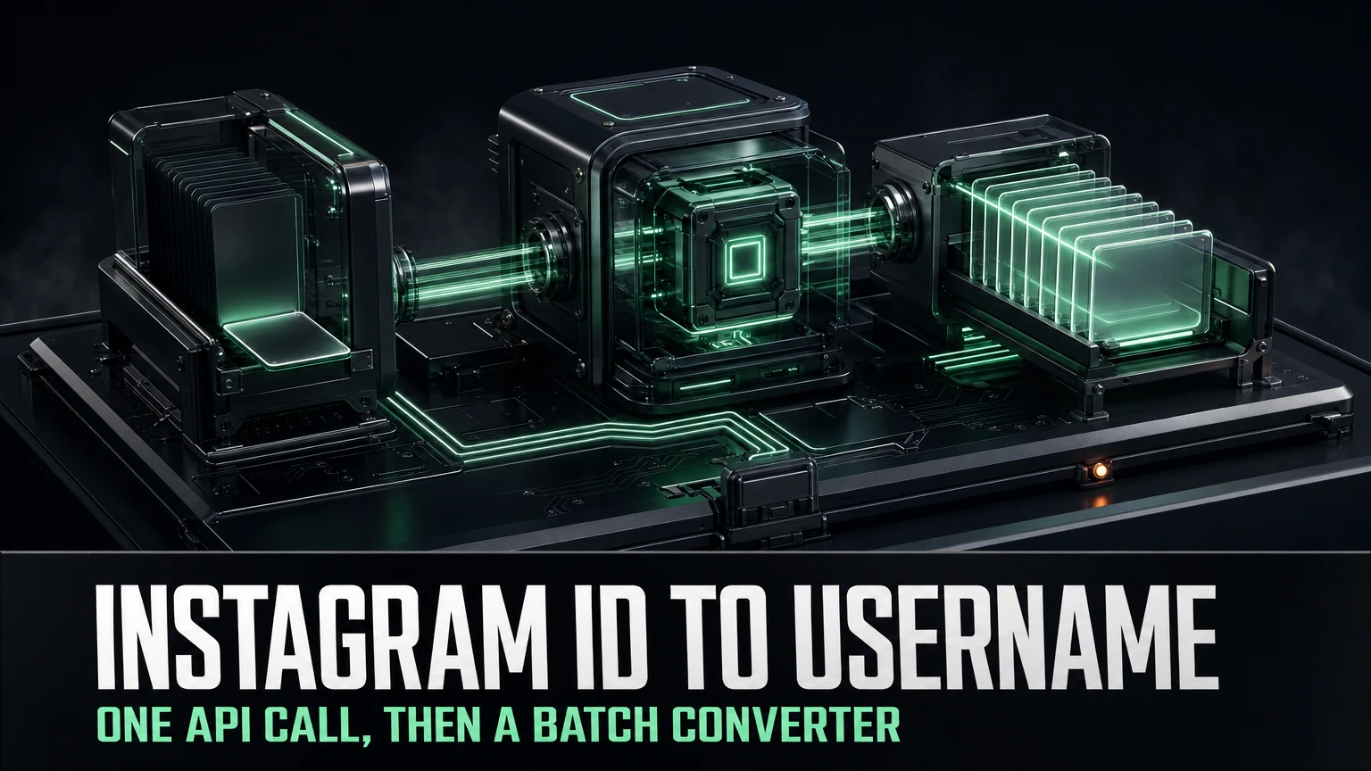 Cover for a tutorial on converting an Instagram user ID to a username with an API