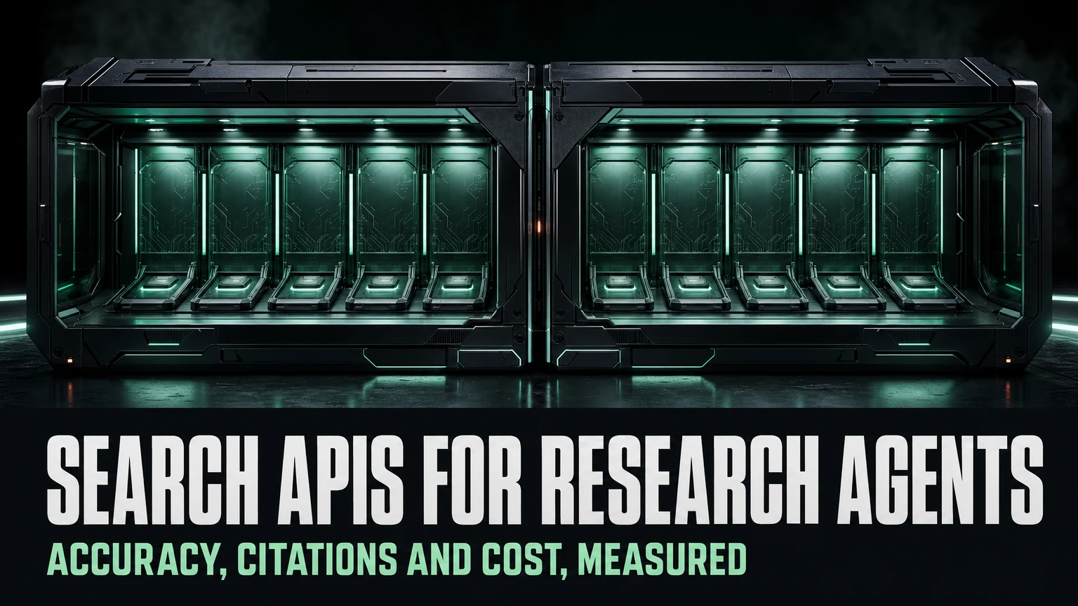 Research agent search API benchmark 2026 cover; editorial artwork, not a test result