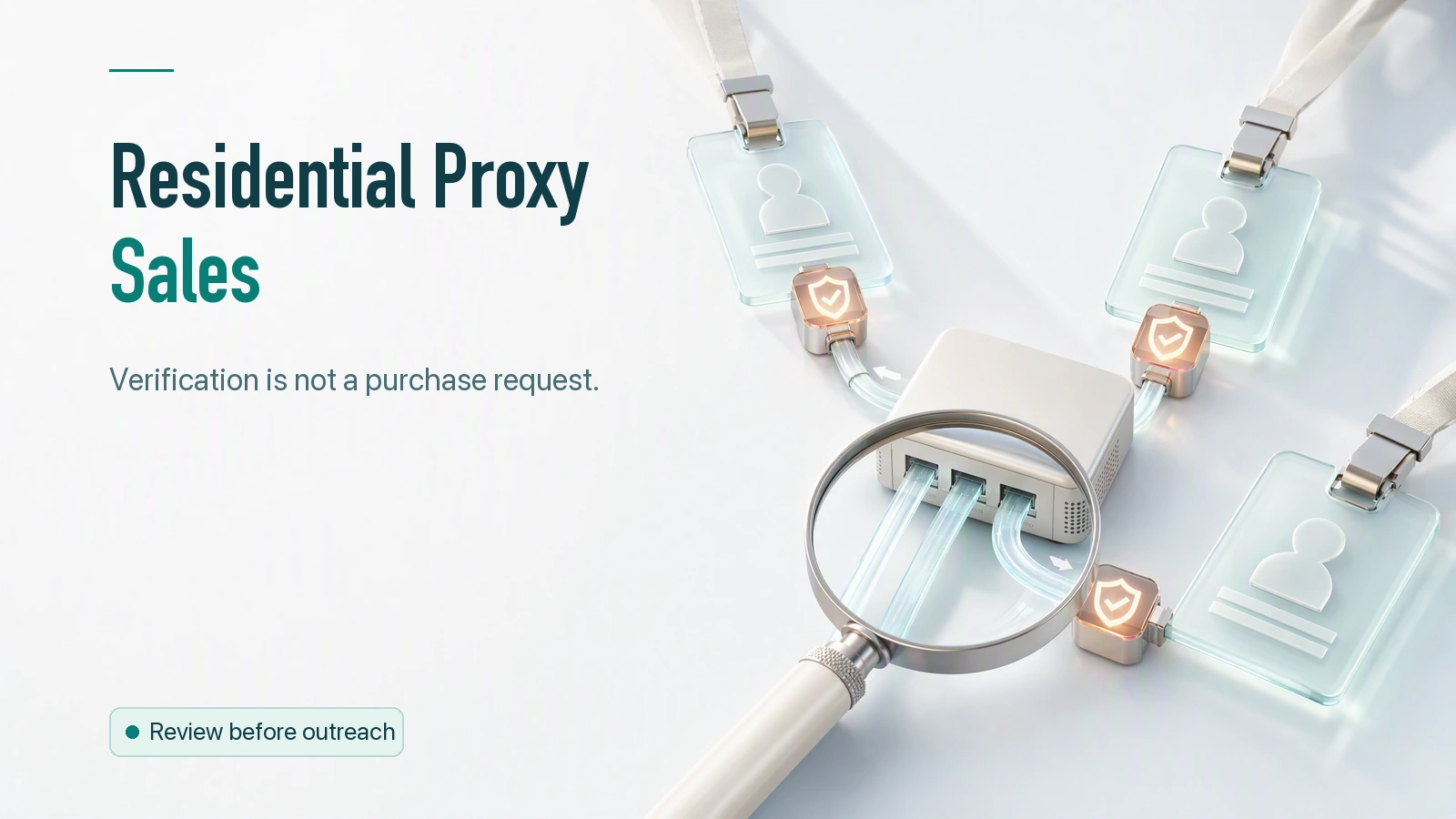 Residential proxy sales: examine network paths when accounts require verification