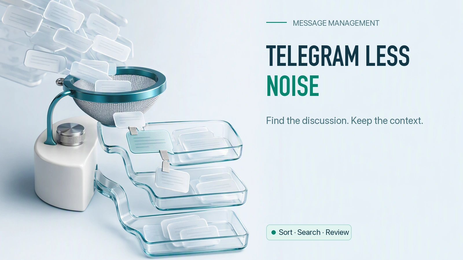 Mensajes de Telegram: un clasificador claro separa conversaciones y conserva el contexto