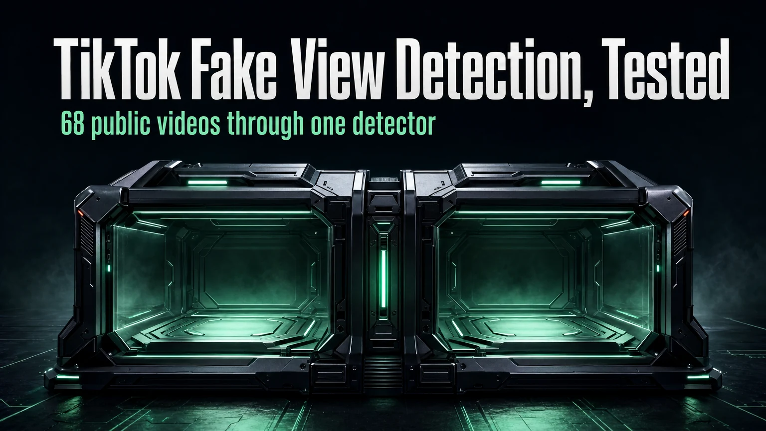 TikTok fake views detection study cover; editorial artwork, not a test result