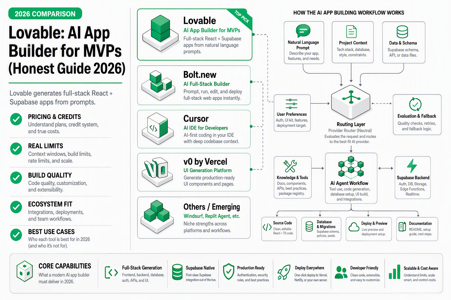 Lovable AI app builder guide cover showing prompt-to-app workflow