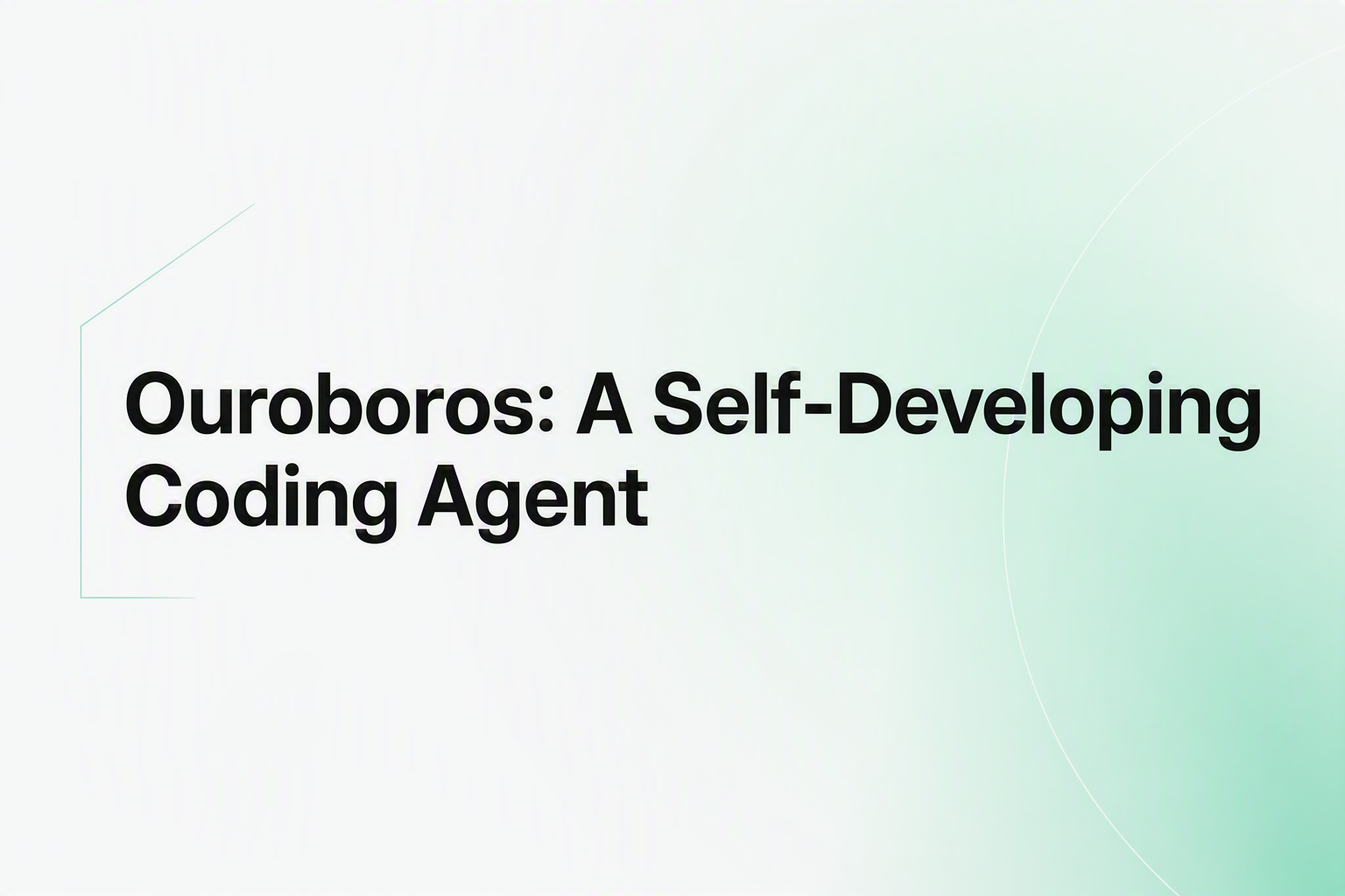 Ouroboros self-developing coding agent architecture