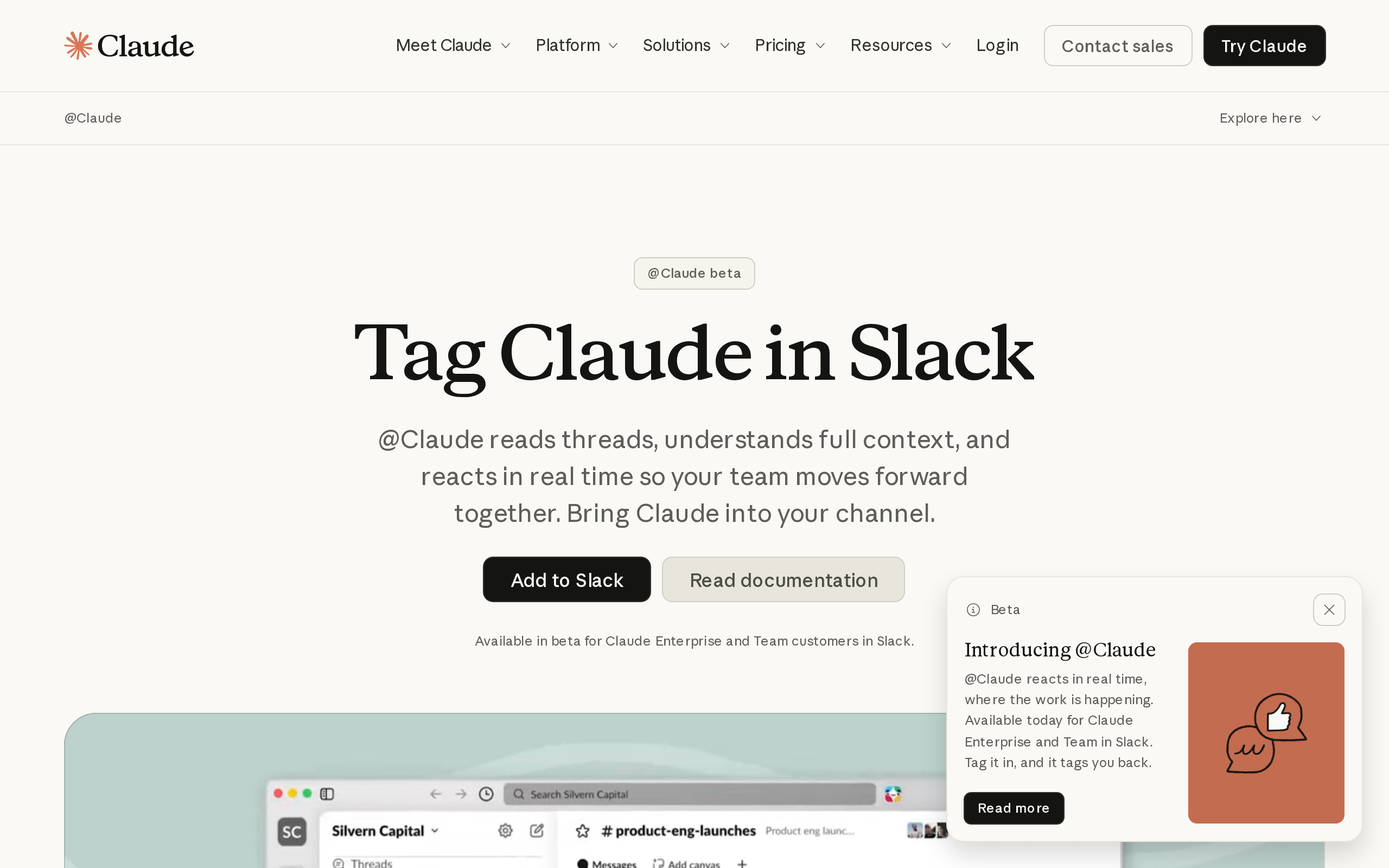 Claude Tag product page