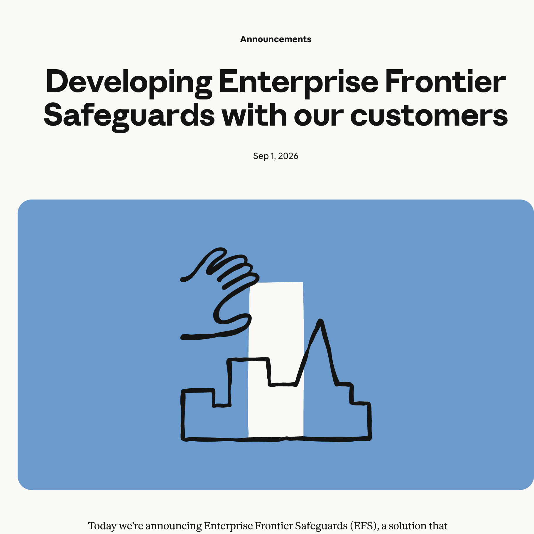 Anthropic Enterprise Frontier Safeguards announcement