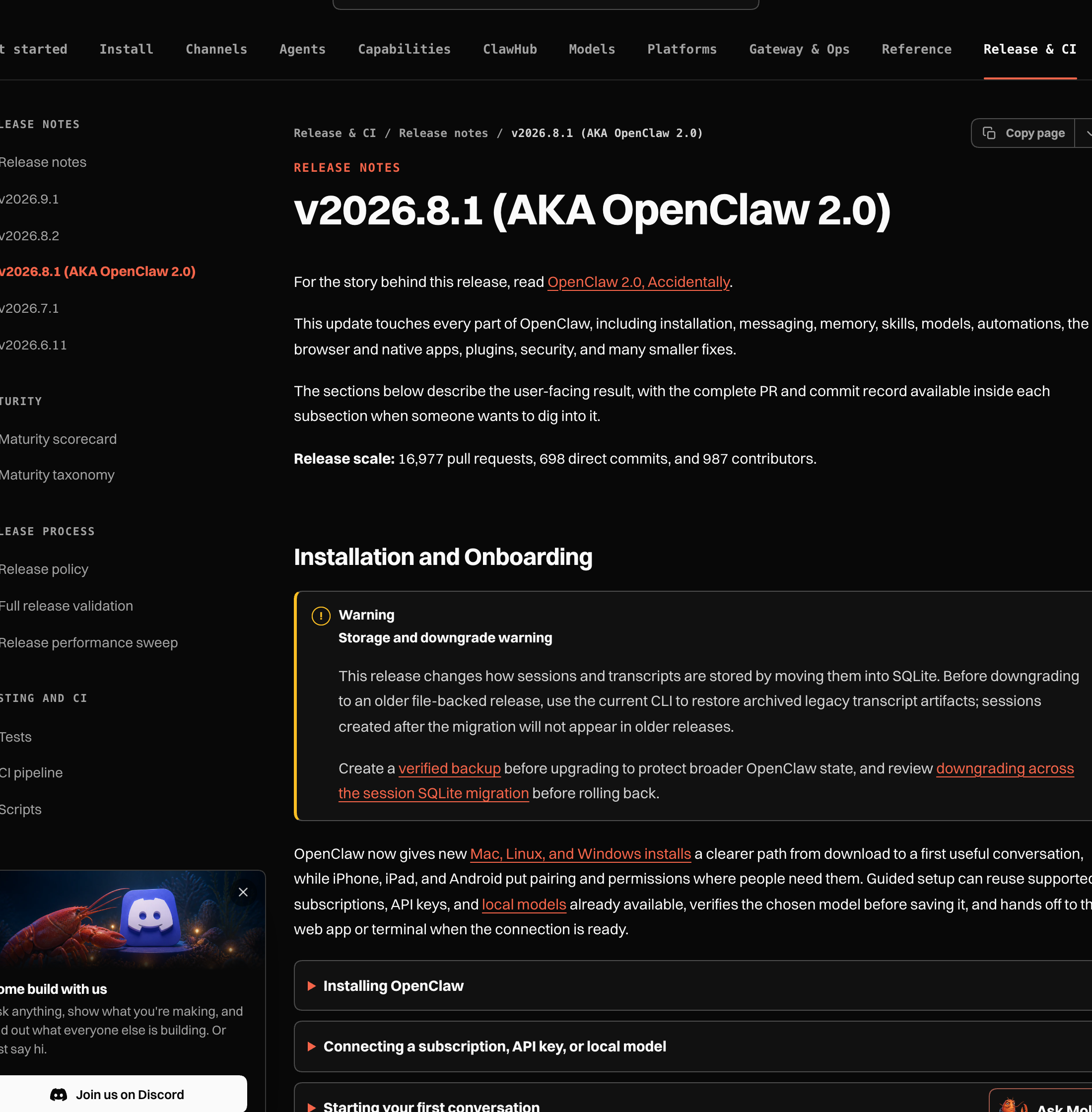 OpenClaw 2.0 official release notes